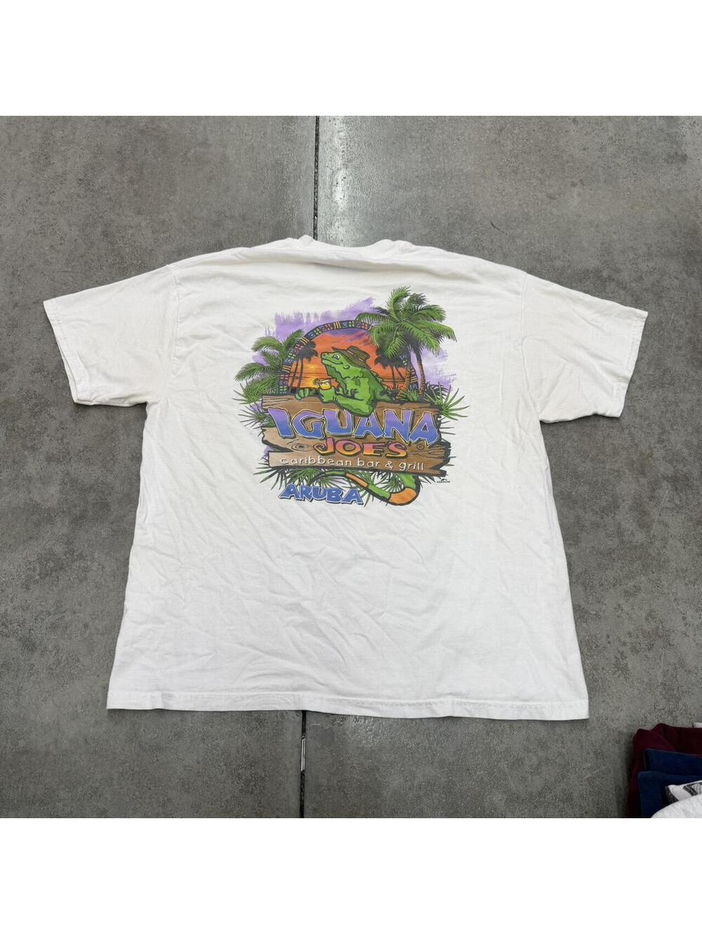 vintage iguana joes aruba destination nature shirt size xl